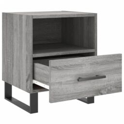Berkfield Home Bedside Cabinet Grey Sonoma 40x35x47.5 cm Engineered Wood - thumbnail 3