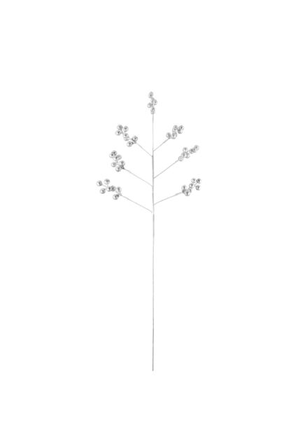 VFM e-Store Glitter Berry Pick Christmas Decoration Ornament X 1 73cm Silver - image 1