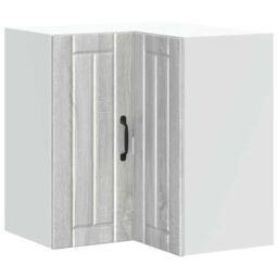 Berkfield Home Kitchen Wall Corner Cabinet Lucca Grey Sonoma Engineered Wood - thumbnail 2
