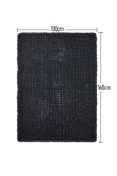 BHS Chunky Cable Throw in Grey - Size: 130 cm x 160 cm - thumbnail 5