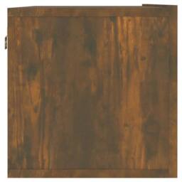 Berkfield Home TV Wall Cabinet Smoked Oak 120x30x30 cm Engineered Wood in Brown - Size: 120 x 30 x 30 cm - thumbnail 6