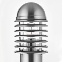 Loops 2 PACK 1m Outdoor Post Bollard Light Polished Steel Vandal Proof Pathway Lamp in Metallics - thumbnail 5