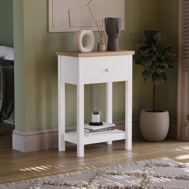 HD Designs Vida Designs Arlington 1 Drawer Console Table in White - image 1