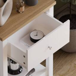 HD Designs Vida Designs Arlington 1 Drawer Console Table in White - thumbnail 6