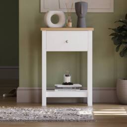 HD Designs Vida Designs Arlington 1 Drawer Console Table in White - thumbnail 5