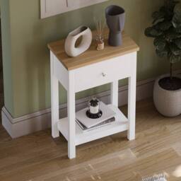 HD Designs Vida Designs Arlington 1 Drawer Console Table in White - thumbnail 4
