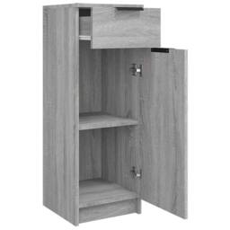 Berkfield Home Bathroom Cabinet Grey Sonoma 32x34x90 cm Engineered Wood - Size: 32 x 34 x 90 cm - thumbnail 8