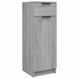 Berkfield Home Bathroom Cabinet Grey Sonoma 32x34x90 cm Engineered Wood - Size: 32 x 34 x 90 cm - thumbnail 1