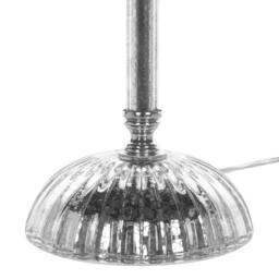 Wyld and Coco Table Lamp - Silver Carved Metal Base Black Empire Shade Glass Accents - thumbnail 8