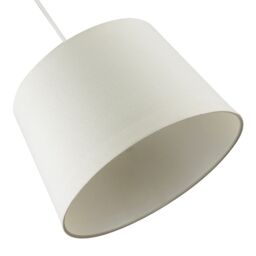 Happy Homewares Contemporary Off-White Linen Fabric Drum Lampshade with Cotton Inner in White - Size: 12 inches - thumbnail 5