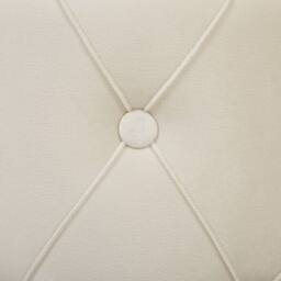 Wyld and Coco Velvet Storage Pouffe White with Gold Base Button-Tufted - thumbnail 7
