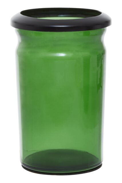 Orsina Elegant Green Glass Bathroom Tumbler With Vintage-Inspired Design, Stylish Glass Cup For Rinsing - image 1