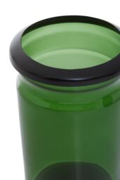 Orsina Elegant Green Glass Bathroom Tumbler With Vintage-Inspired Design, Stylish Glass Cup For Rinsing - thumbnail 3