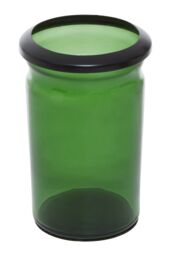 Orsina Elegant Green Glass Bathroom Tumbler With Vintage-Inspired Design, Stylish Glass Cup For Rinsing - thumbnail 4
