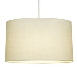 Happy Homewares Contemporary & Sleek Linen Fabric Lampshade in Cream - Size: 12 inches - thumbnail 2