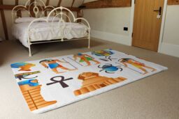 Benjamin Tate Design Egyptian Mythological Signs Rug in Natural - Size: Large - thumbnail 3