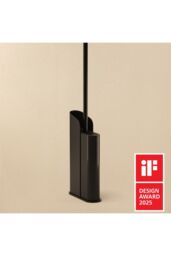 Cosmic Silicone Toilet Brush Self-Adhesive Slim Black Flat Collection - thumbnail 2