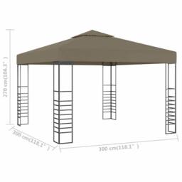 Berkfield Home Garden Marquee 3x3 m Taupe 180 g/m ² - thumbnail 5