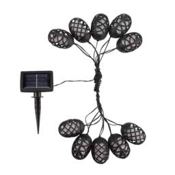 mysmartbuy Solar Powered Flame Effect LED Lantern Outdoor Garden String Lights in Black - thumbnail 6