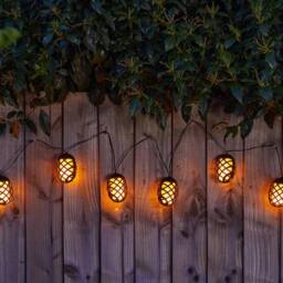 mysmartbuy Solar Powered Flame Effect LED Lantern Outdoor Garden String Lights in Black - thumbnail 3