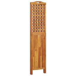 Berkfield Home 3-Panel Room Divider 121.5x2x180 cm Solid Wood Acacia in Brown - thumbnail 6