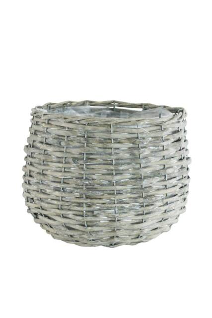 KDMD Grey Wicker Basket 18cm 2 Pack - image 1
