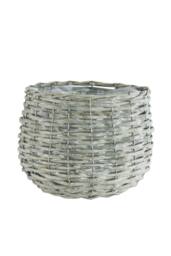 KDMD Grey Wicker Basket 18cm 2 Pack - thumbnail 1