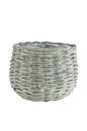 KDMD Grey Wicker Basket 18cm 2 Pack - thumbnail 2