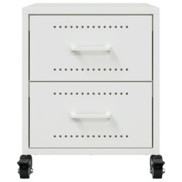 Berkfield Home Bedside Cabinets 2 pcs White 36x39x43.5 cm Steel - thumbnail 4