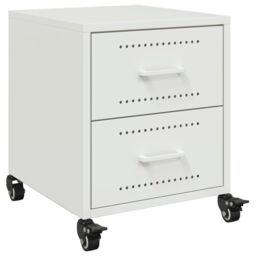 Berkfield Home Bedside Cabinets 2 pcs White 36x39x43.5 cm Steel - thumbnail 5