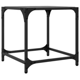 Berkfield Home Coffee Tables with Black Glass Top 2 pcs 40x40x40 cm Steel - Size: 40 x 40 x 40 cm - thumbnail 6