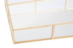 Orsina Glass Jewellery Tray With Mirror Base, Metallic Rectangular Jewelry Tray Organizer, Makeup Organiser in Gold - thumbnail 5