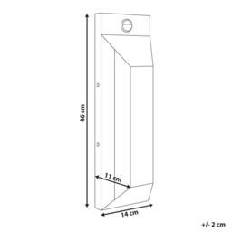 Wyld and Coco Black Metal LED Wall Light with Motion Sensor - thumbnail 3