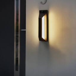 Wyld and Coco Black Metal LED Wall Light with Motion Sensor