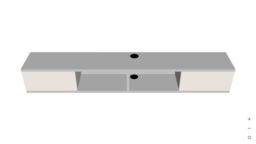 Destina Home Mayer Floating TV Stand with Shelves & Cabinets in Light Beige - Size: 1 Pack - thumbnail 7