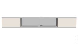 Destina Home Mayer Floating TV Stand with Shelves & Cabinets in Light Beige - Size: 1 Pack - thumbnail 6