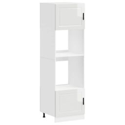 Berkfield Home Oven Cabinets 2 pcs Porto Gloss White Engineered Wood - thumbnail 2