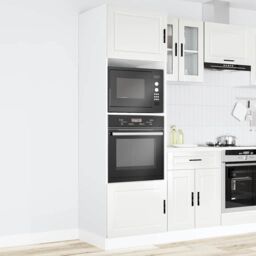 Berkfield Home Oven Cabinets 2 pcs Porto Gloss White Engineered Wood - thumbnail 3