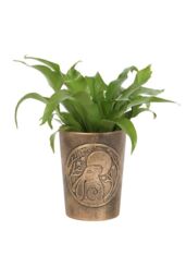 KDMD Moon Gazing Hare Bronze Terracotta Plant Pot - thumbnail 1