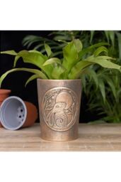 KDMD Moon Gazing Hare Bronze Terracotta Plant Pot - thumbnail 4