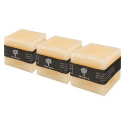 Nicola Spring Square Vanilla Pillar Candles - 120 Hours - Cream - Pack of 3 in Beige