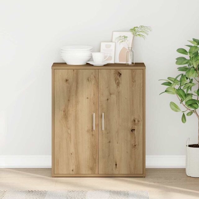 Berkfield Home Sideboard Artisan Oak 60x31x70 cm Engineered Wood in Brown - Size: 60 x 31 x 70 cm - image 1