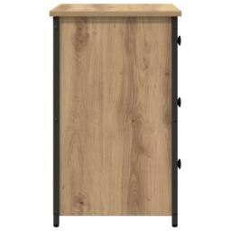 Berkfield Home Artisan Oak Bedside Tables Artisan Oak Engineered Wood Compact in Brown - thumbnail 8