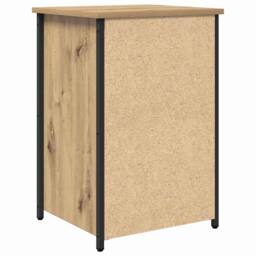 Berkfield Home Artisan Oak Bedside Tables Artisan Oak Engineered Wood Compact in Brown - thumbnail 9