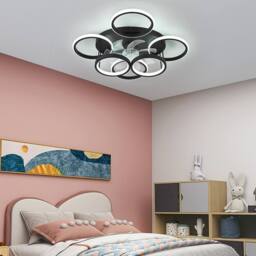 NIVOR 7 Blade Dimmable 6 LED Ceiling Fan with Remote APP Adjustable in Black - thumbnail 9