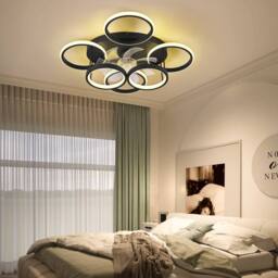NIVOR 7 Blade Dimmable 6 LED Ceiling Fan with Remote APP Adjustable in Black - thumbnail 8