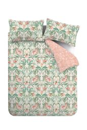 Catherine Lansfield 'Clarence Floral' Duvet Set in Natural - Size: Double - thumbnail 4