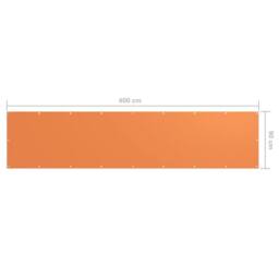 Berkfield Home Balcony Screen Orange 90x400 cm Oxford Fabric - thumbnail 5