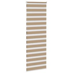 Berkfield Home Zebra Blind Sand Brown 90x230 cm Fabric Width 85.9 cm Polyester - thumbnail 4