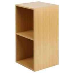 "VOGREX Large Oak Vinyl LP Record Storage Box 12"" Cube Cabinet Rack in Brown" - thumbnail 2